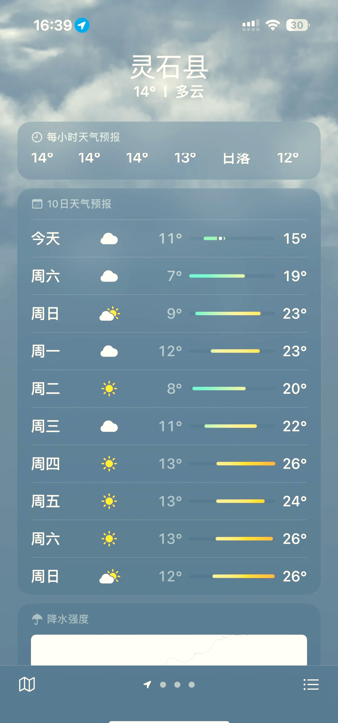 灵寿一周天气今日情况
