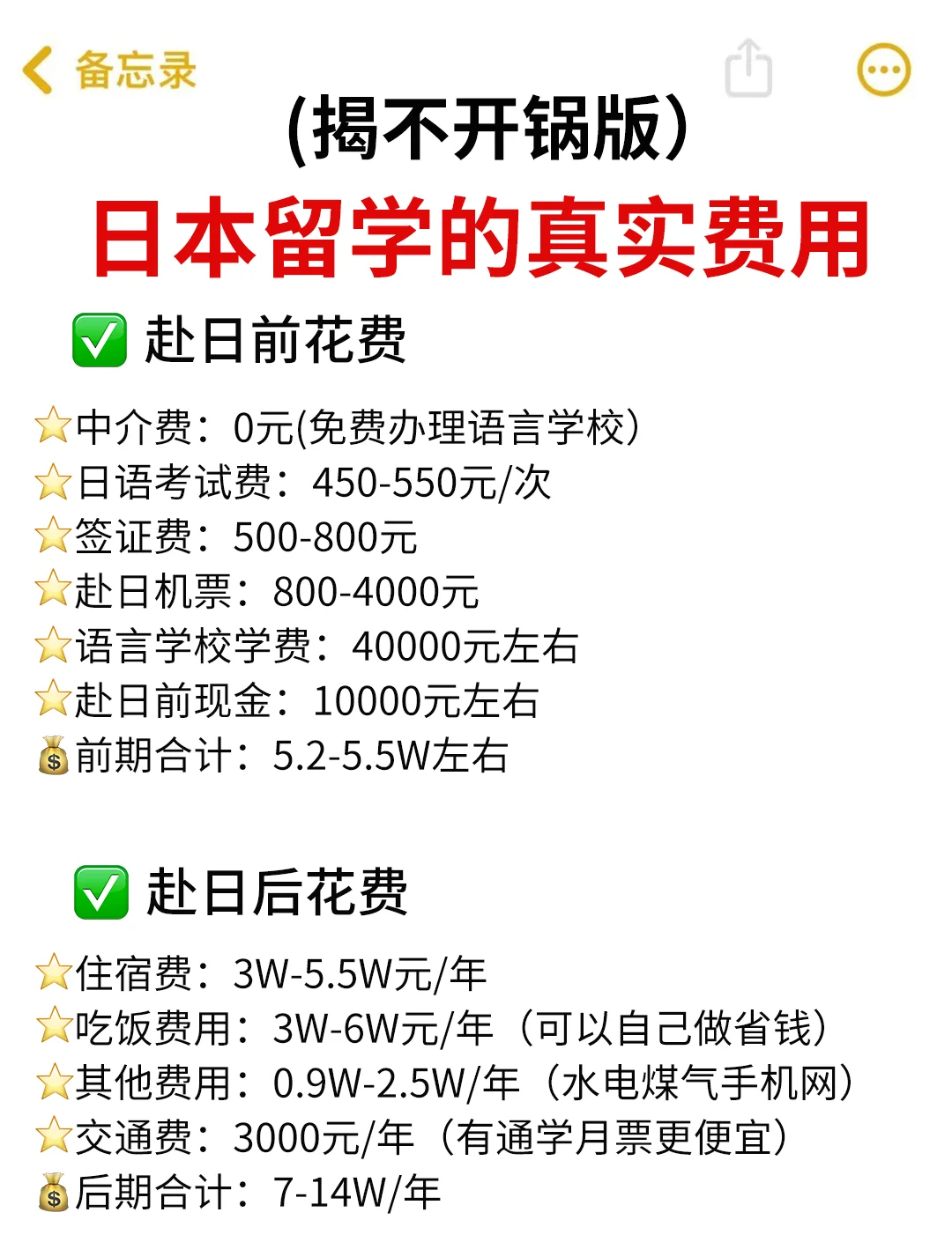 日本留学的费用每月多少(日本留学打工一个月多少钱)