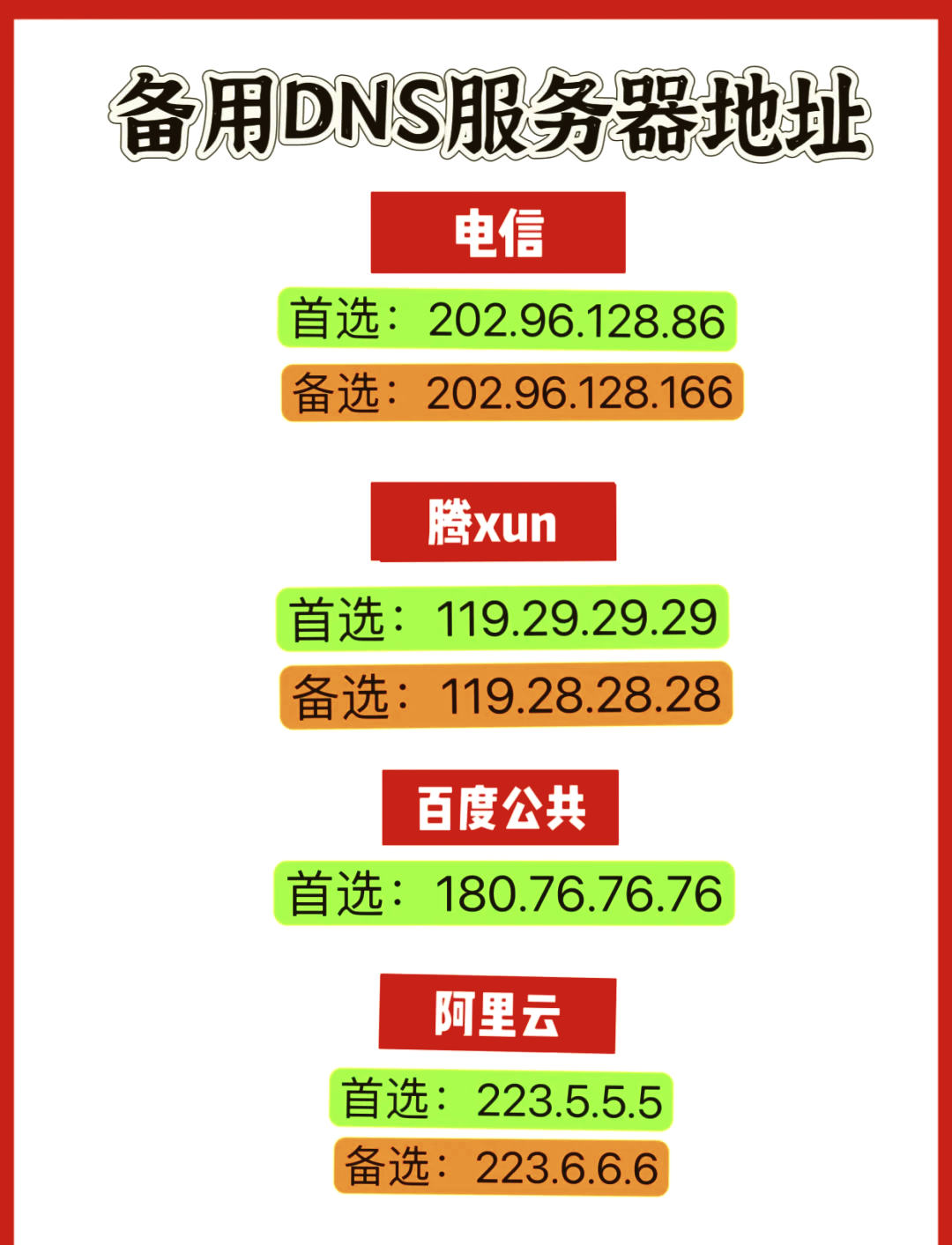 dns首选和备用255255_首选dns114114114114
