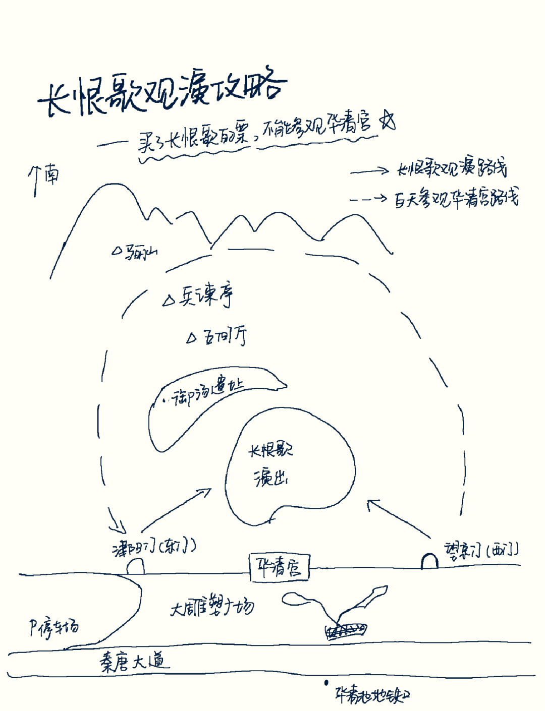 11566 99长恨歌演出与华清宫参观是分开的哦