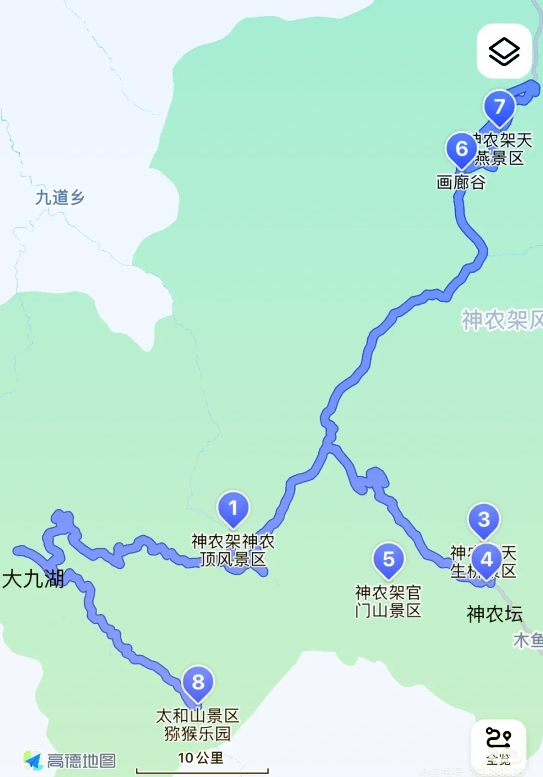 神农架旅游线路图图片