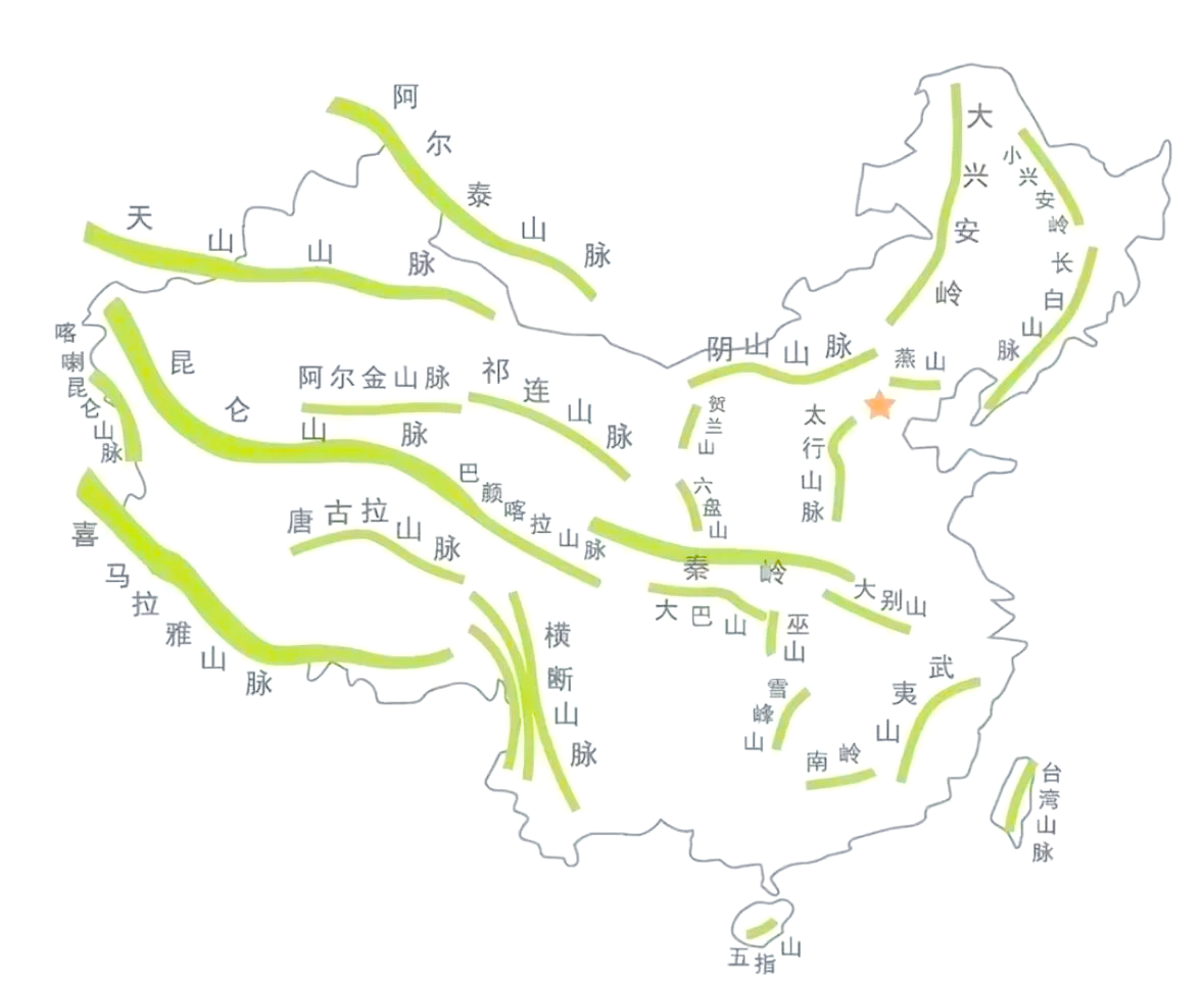 秦岭山脉 地形图图片