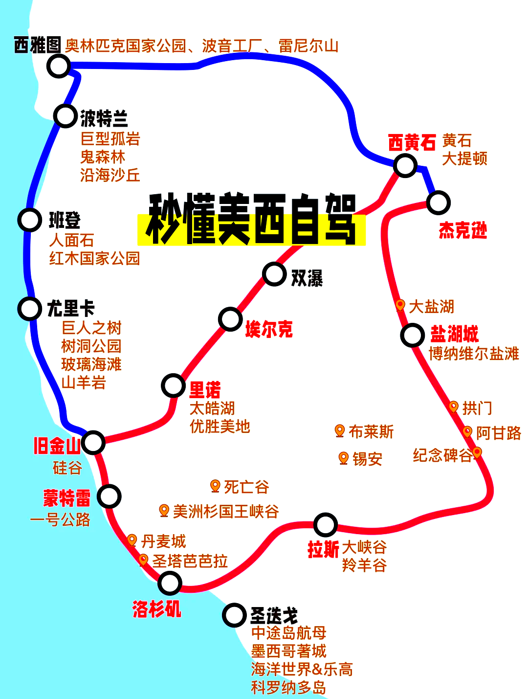 美西港口地图图片