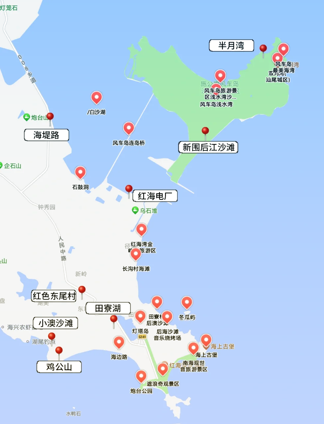 山海湾地图图片