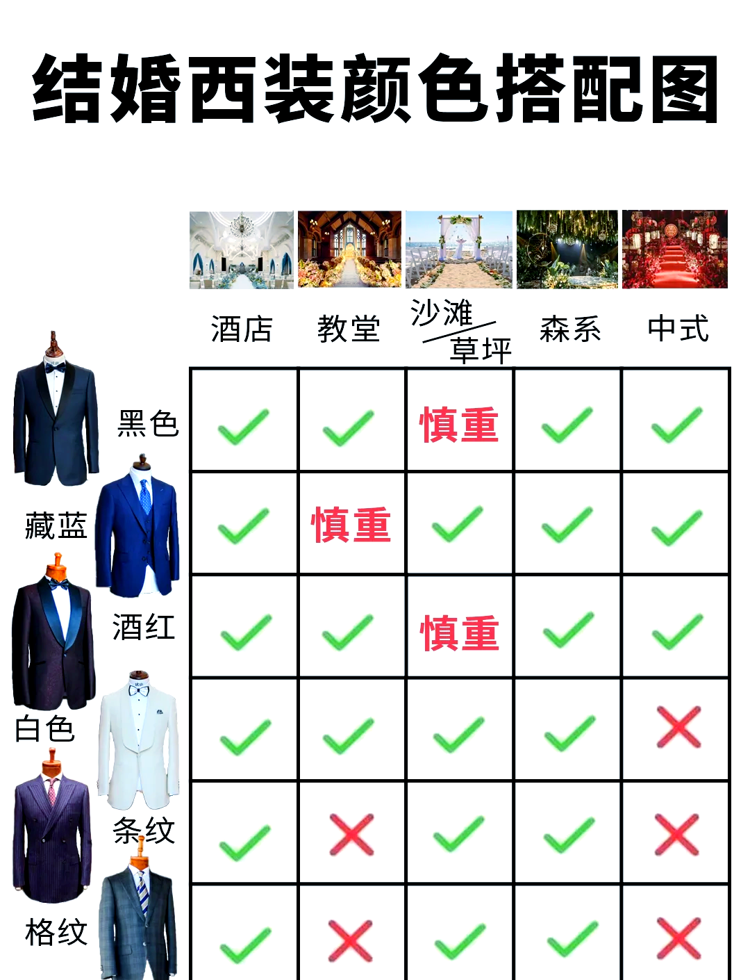 结婚西服颜色忌讳图片