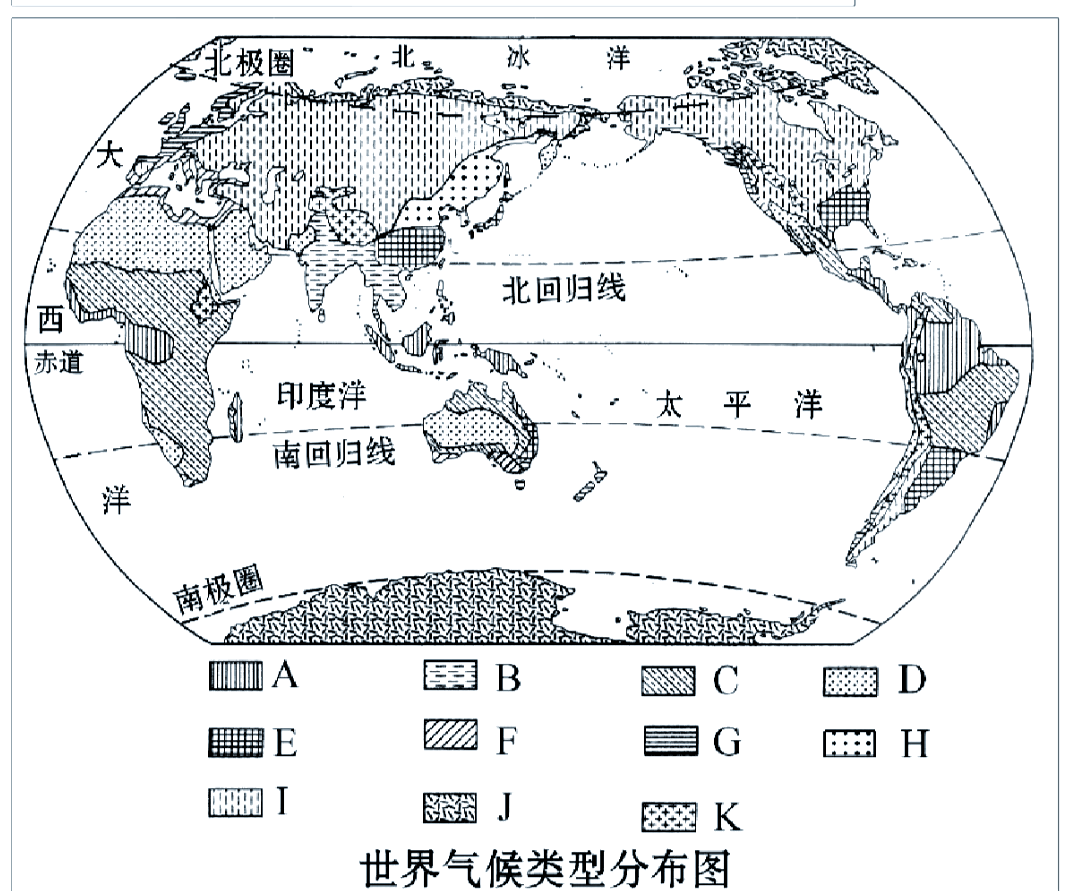 气候带划分图图片