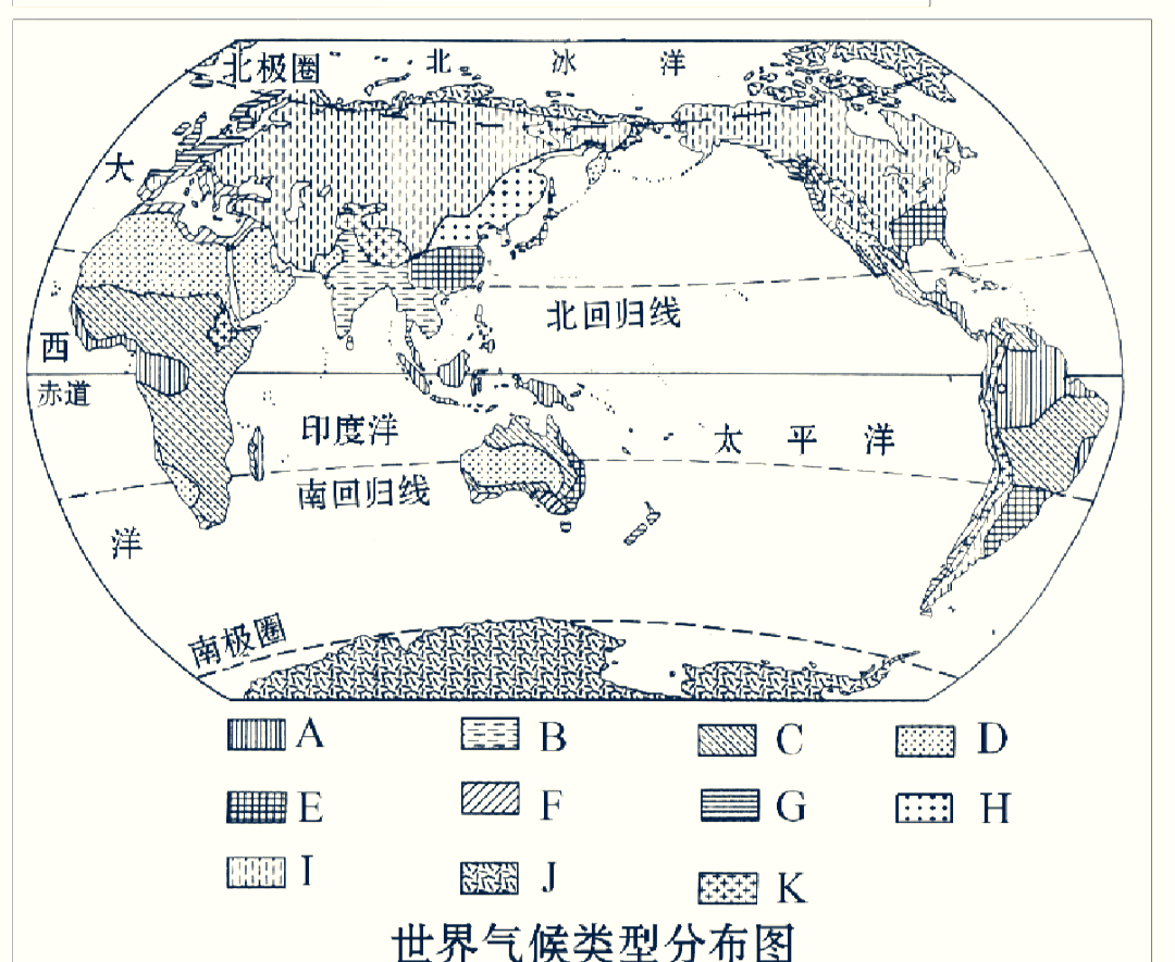 全球气候分布图简图图片