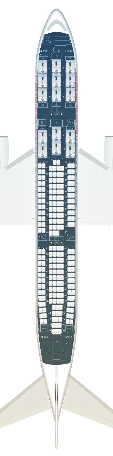 东方航空mu机翼位置图片