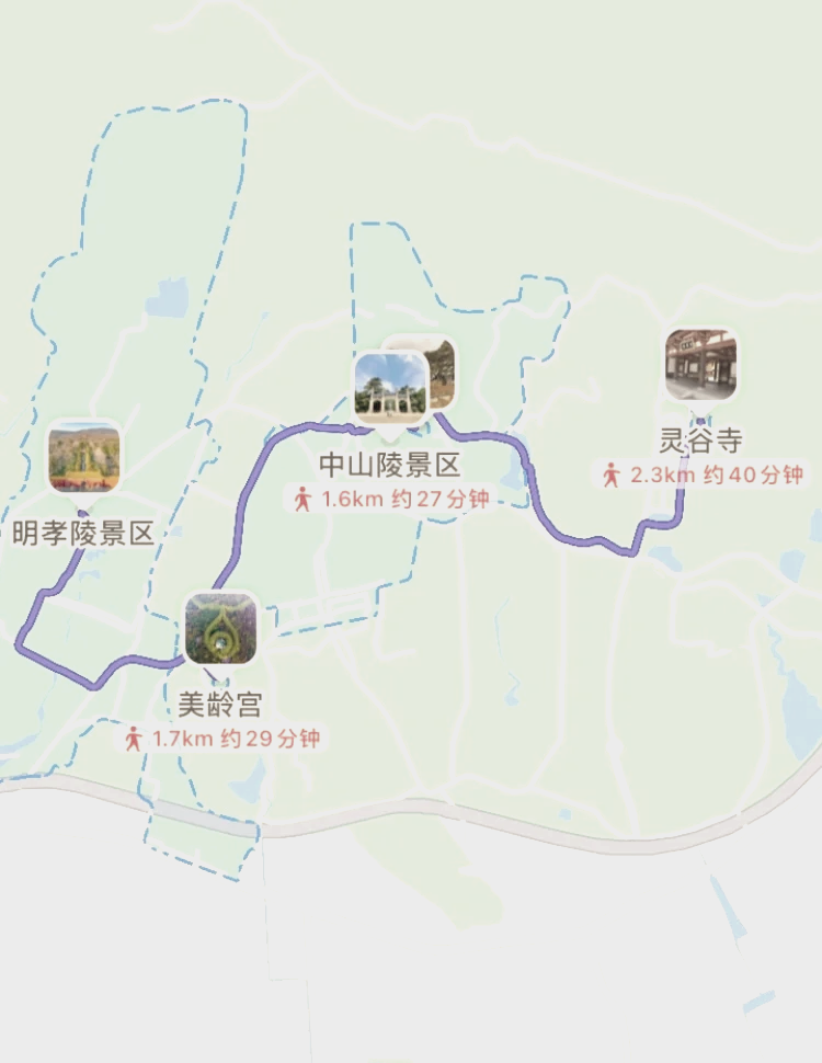 中山陵景区导览图图片