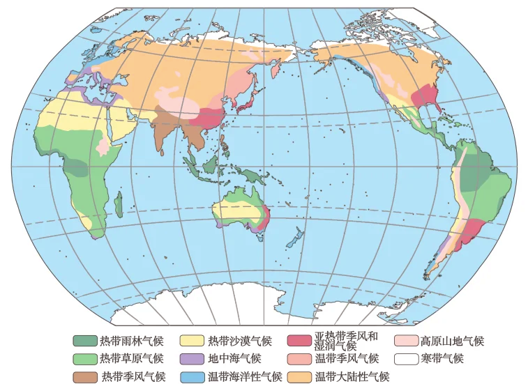 南美洲气候类型图片