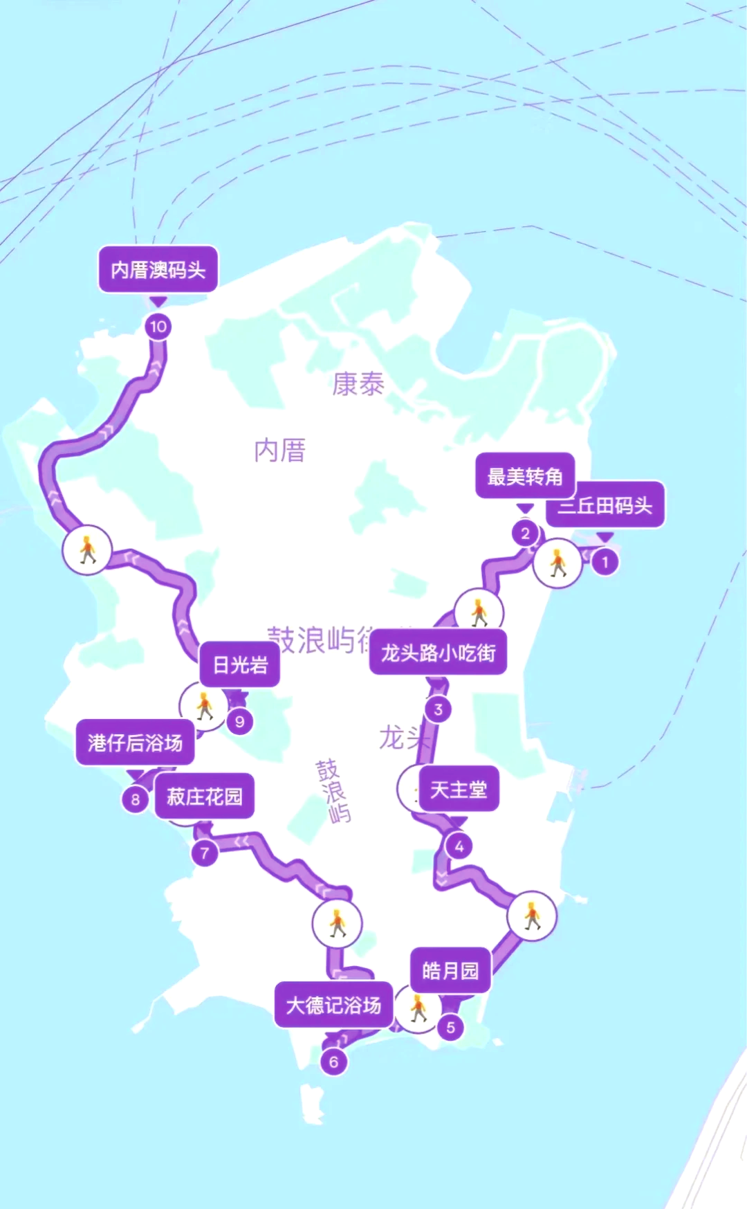 厦门鼓浪屿游览路线图图片