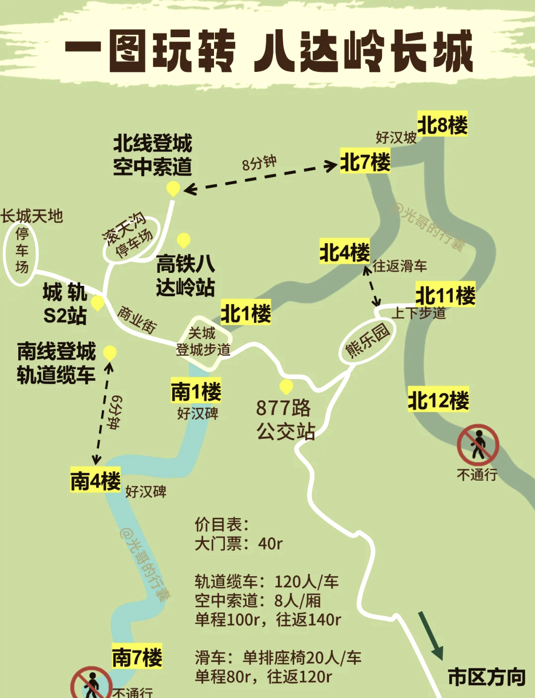 大同长城旅游公路地图图片