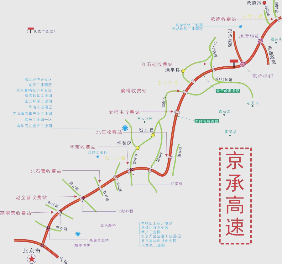 张承高速路线图图片