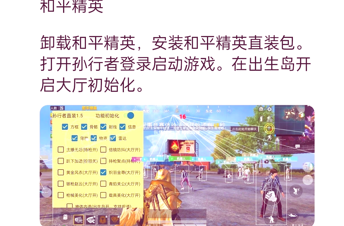 和平精英怎么开挂教学图片