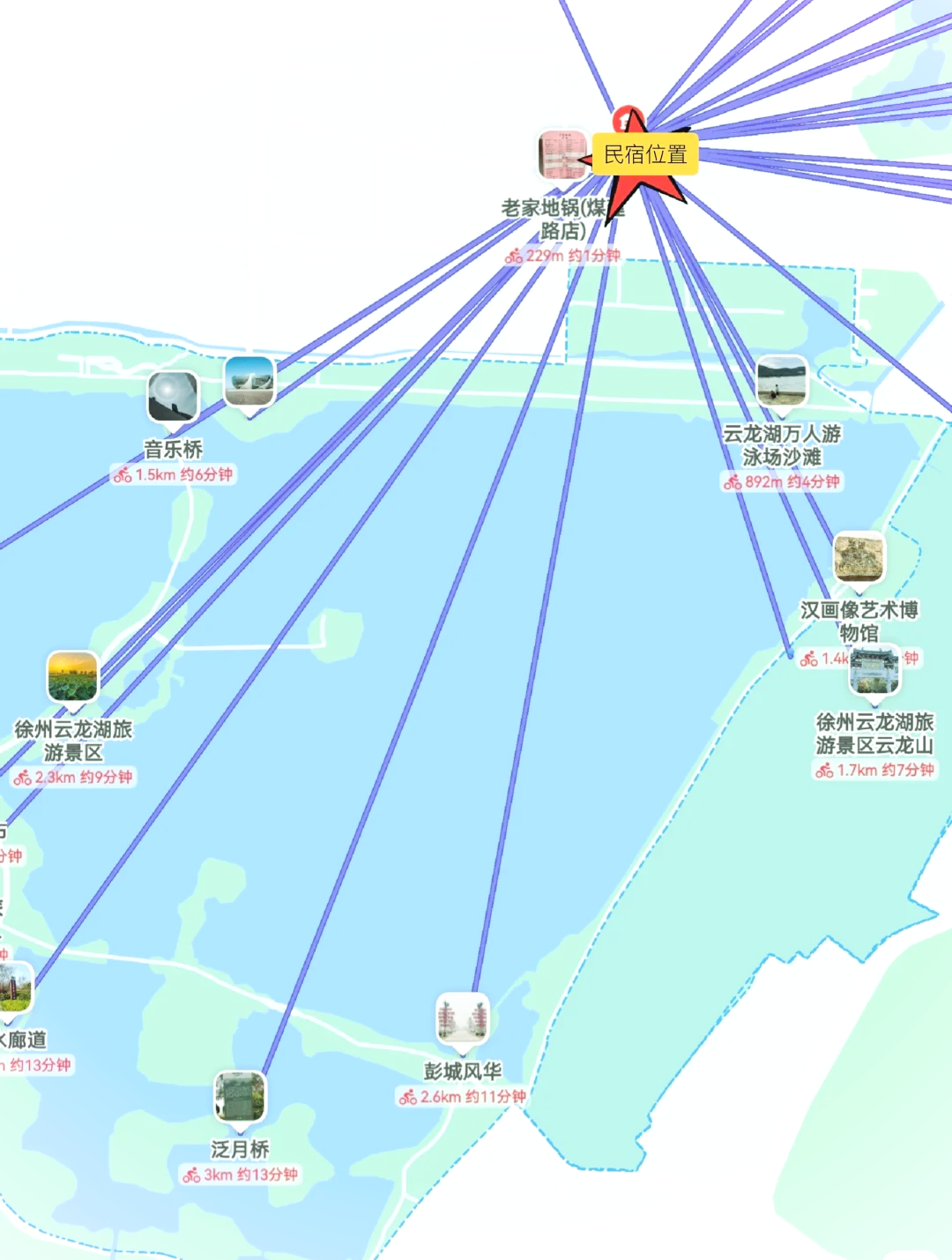 徐州云龙湖游览路线图图片