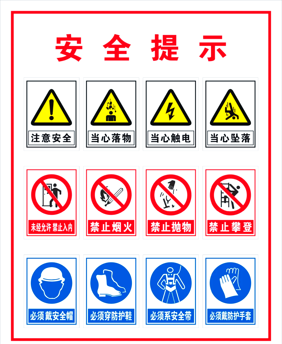 🚨安全警示牌大全🚨 🛡️ 在我们的日常生活中