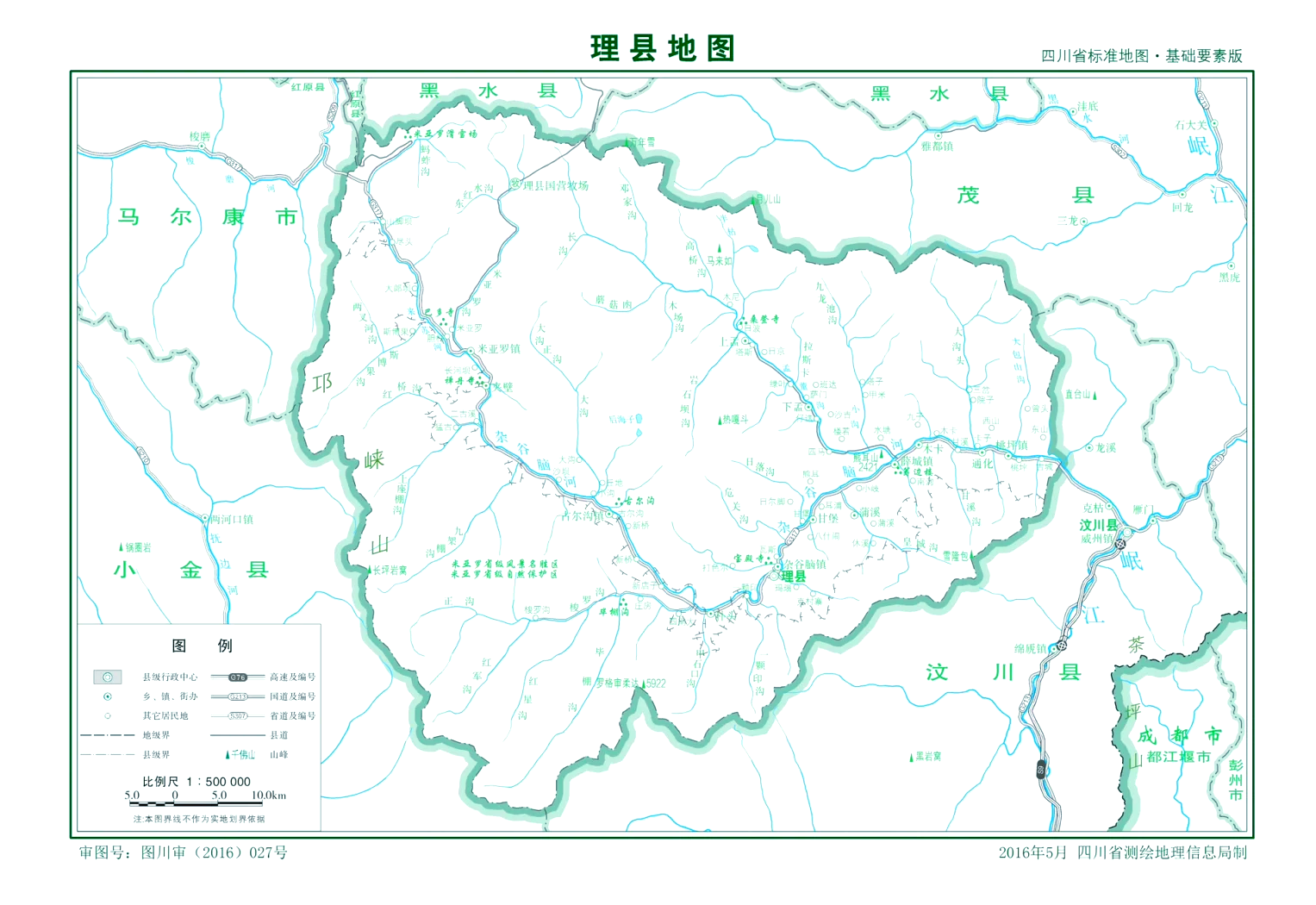 壤塘县乡镇地图图片