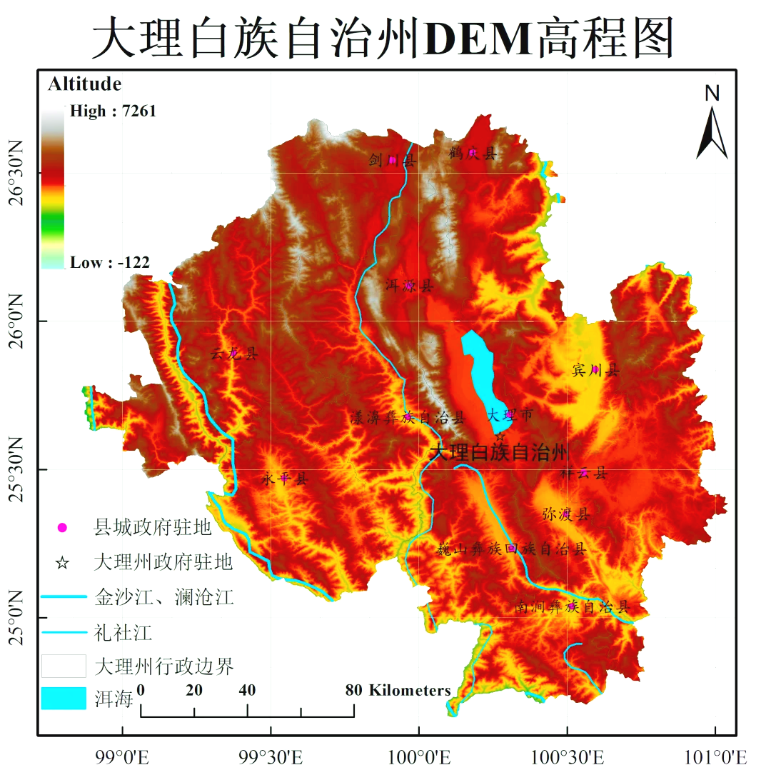 大理县市分布图图片