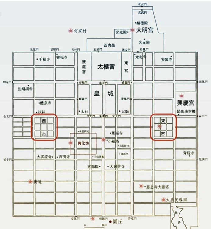 长安西市示意图图片