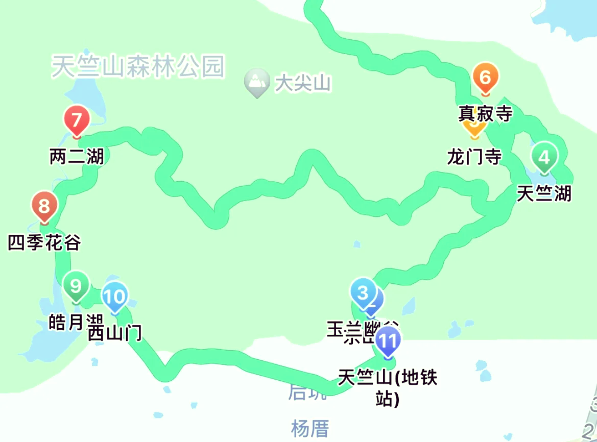 天竺山森林公园地图图片