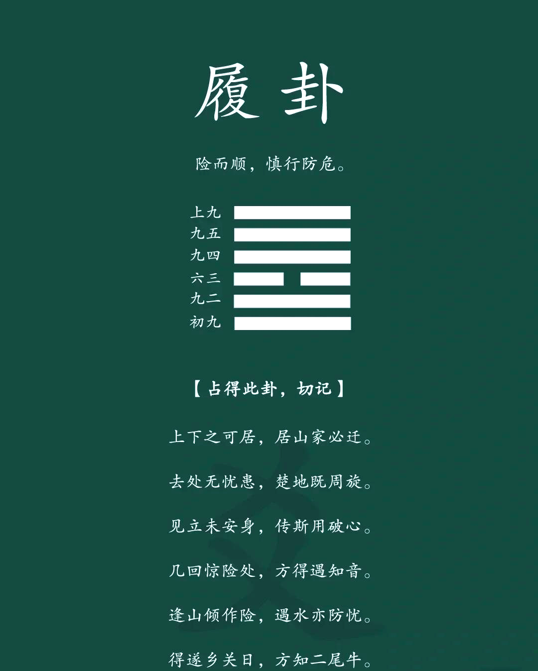 它由下卦"兑"代表泽水与上卦"乾"象征天道组成,寓意深远.