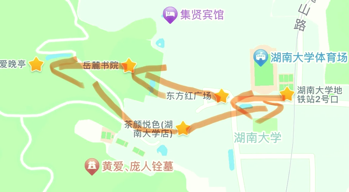 岳麓书院地图图片