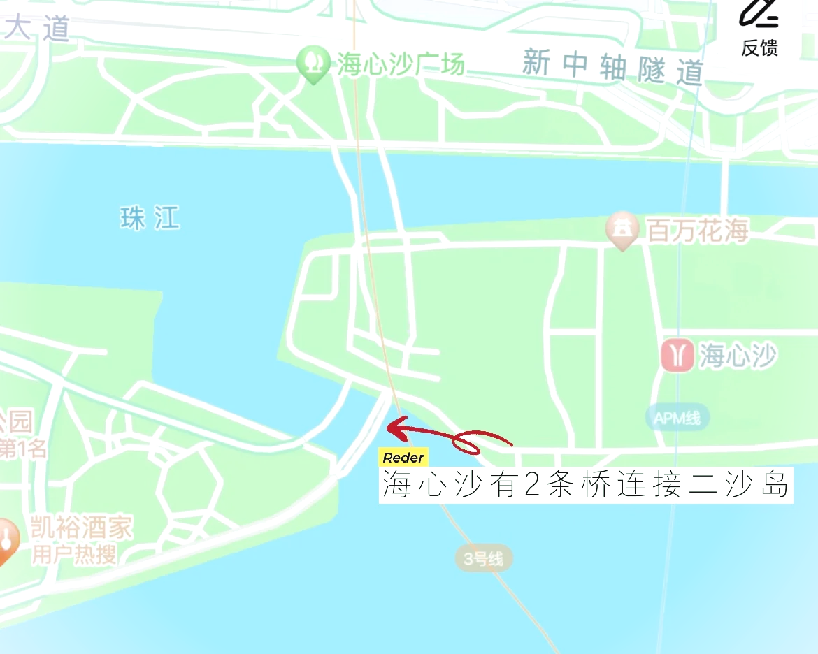 广州二沙岛地图图片