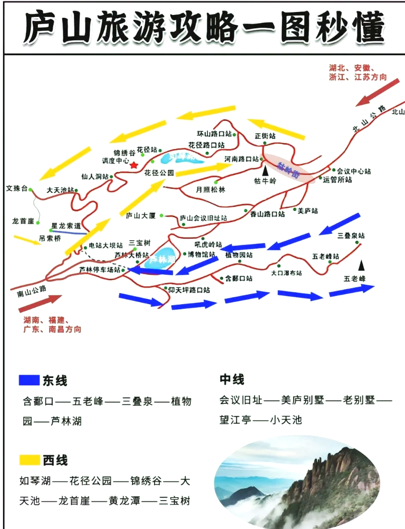 泸山景区地图图片