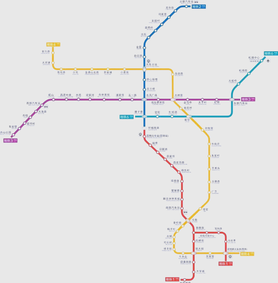 昆明地铁线路图手机图片