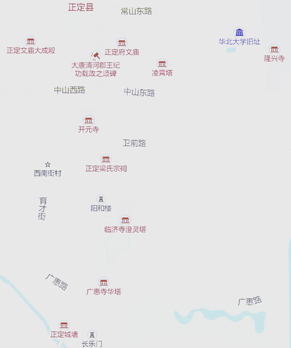 正定南门地图图片