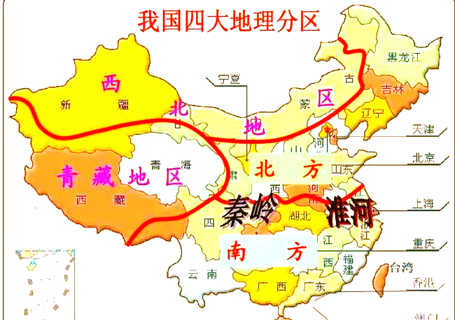 河南南北方地图图片