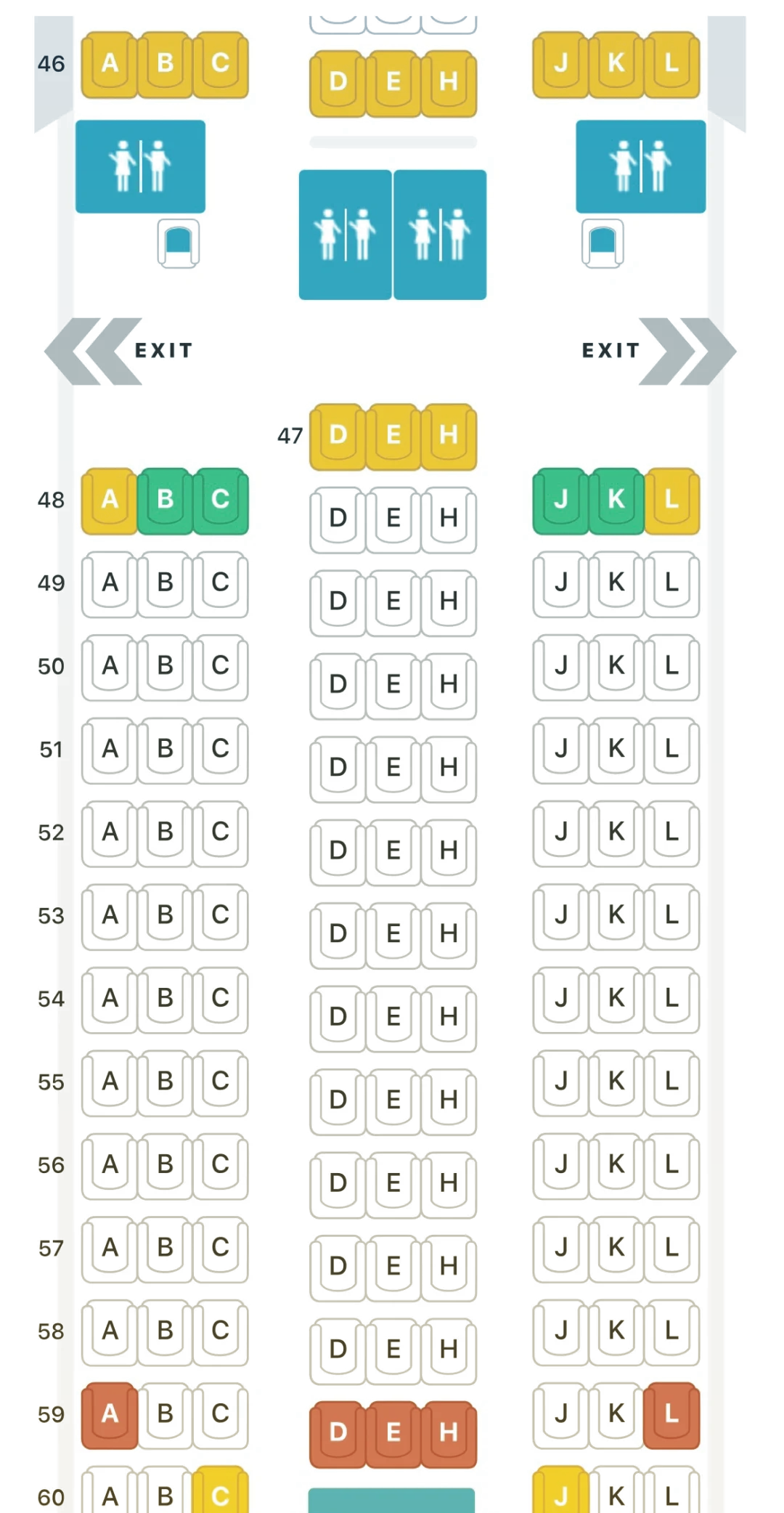 九元航空飞机座位图图片