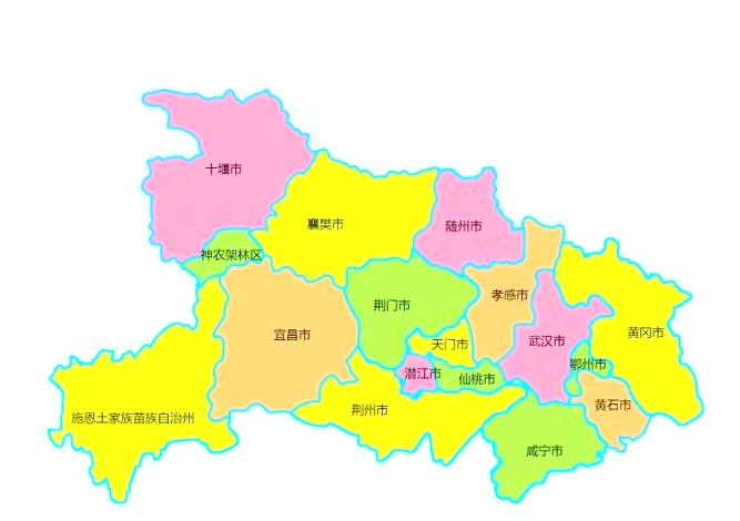 整个湖北省地图放大图片