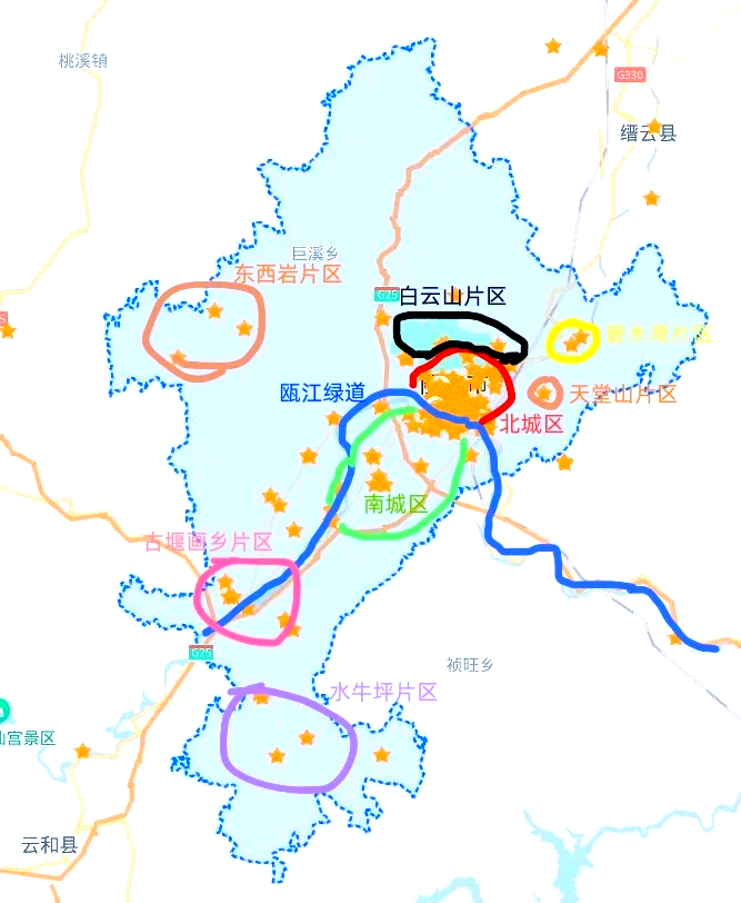 丽水市莲都区地图范围图片