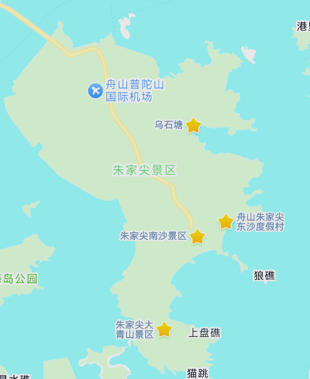 朱家尖高清地图图片