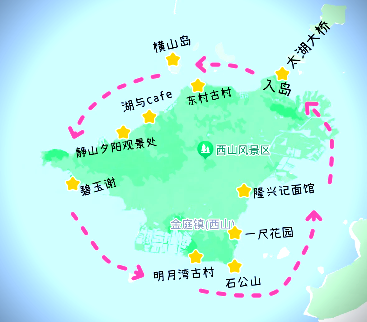 太湖西山风景区地图图片