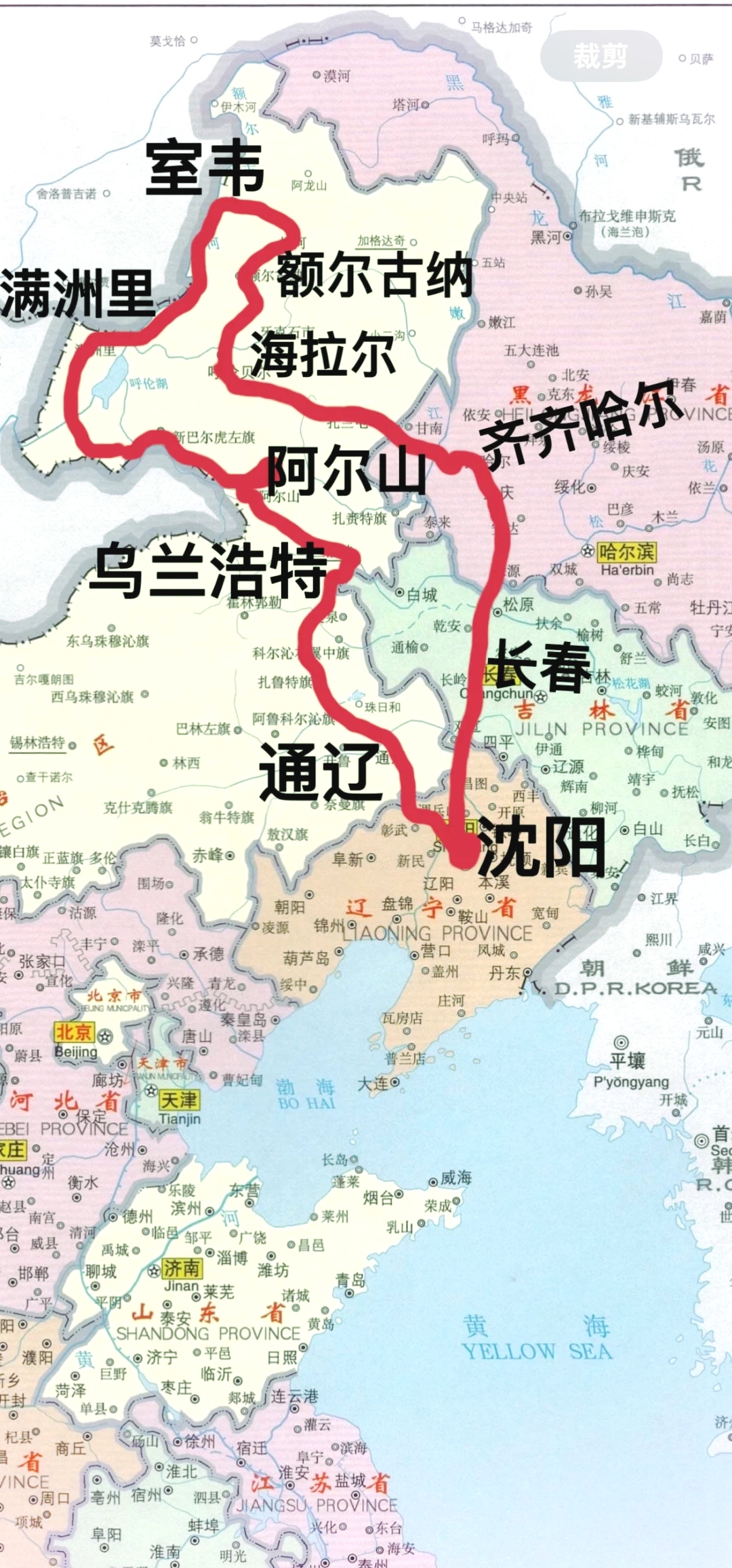 内蒙通辽地图位置图片