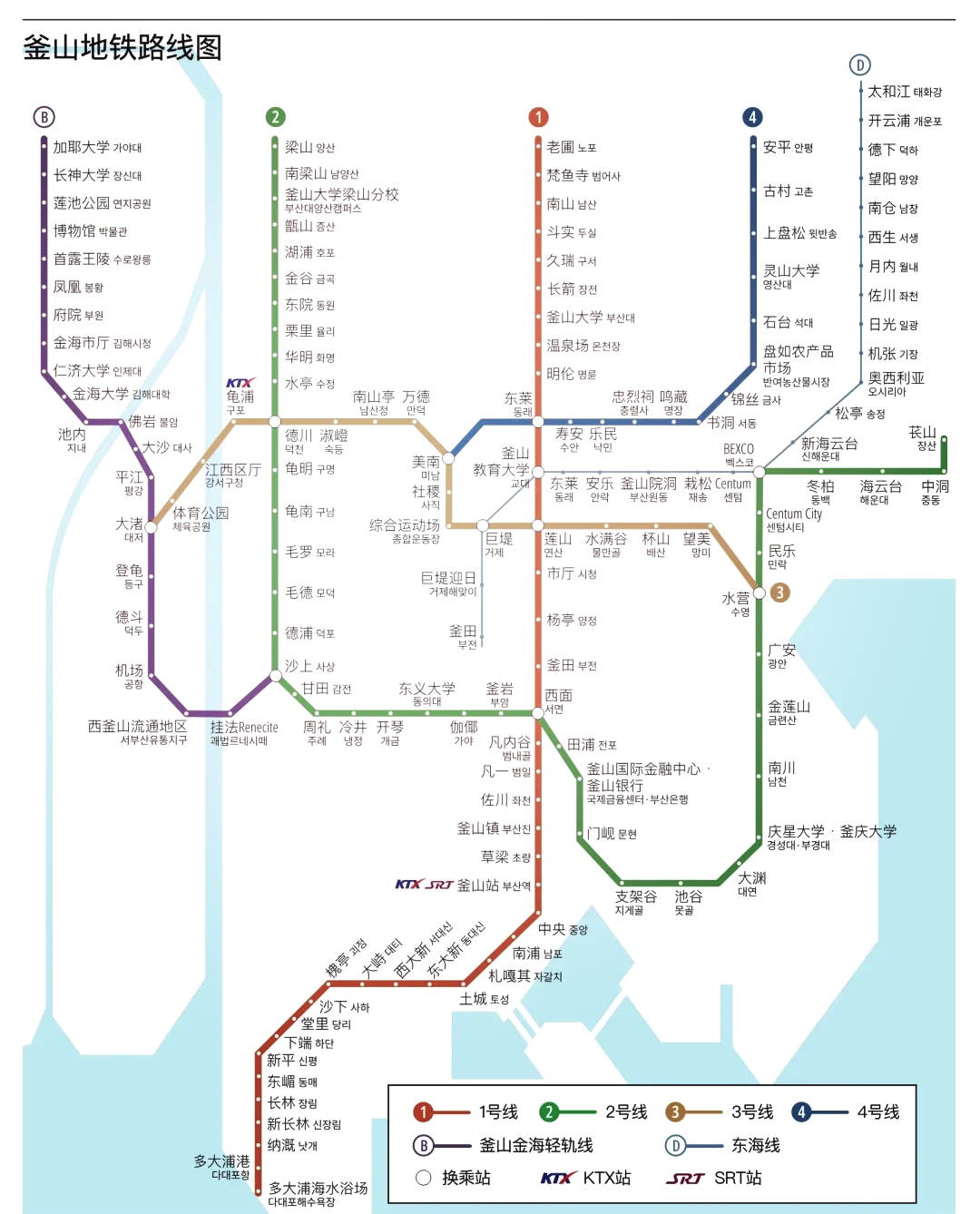 01釜山地铁线路全解析9015 03探索韩国釜山,地铁是最佳出行