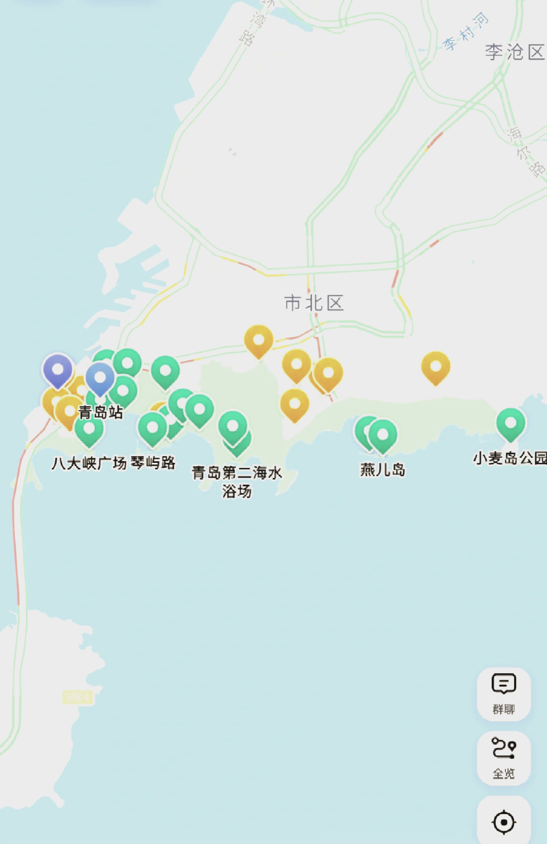 青岛市南区旅游地图图片