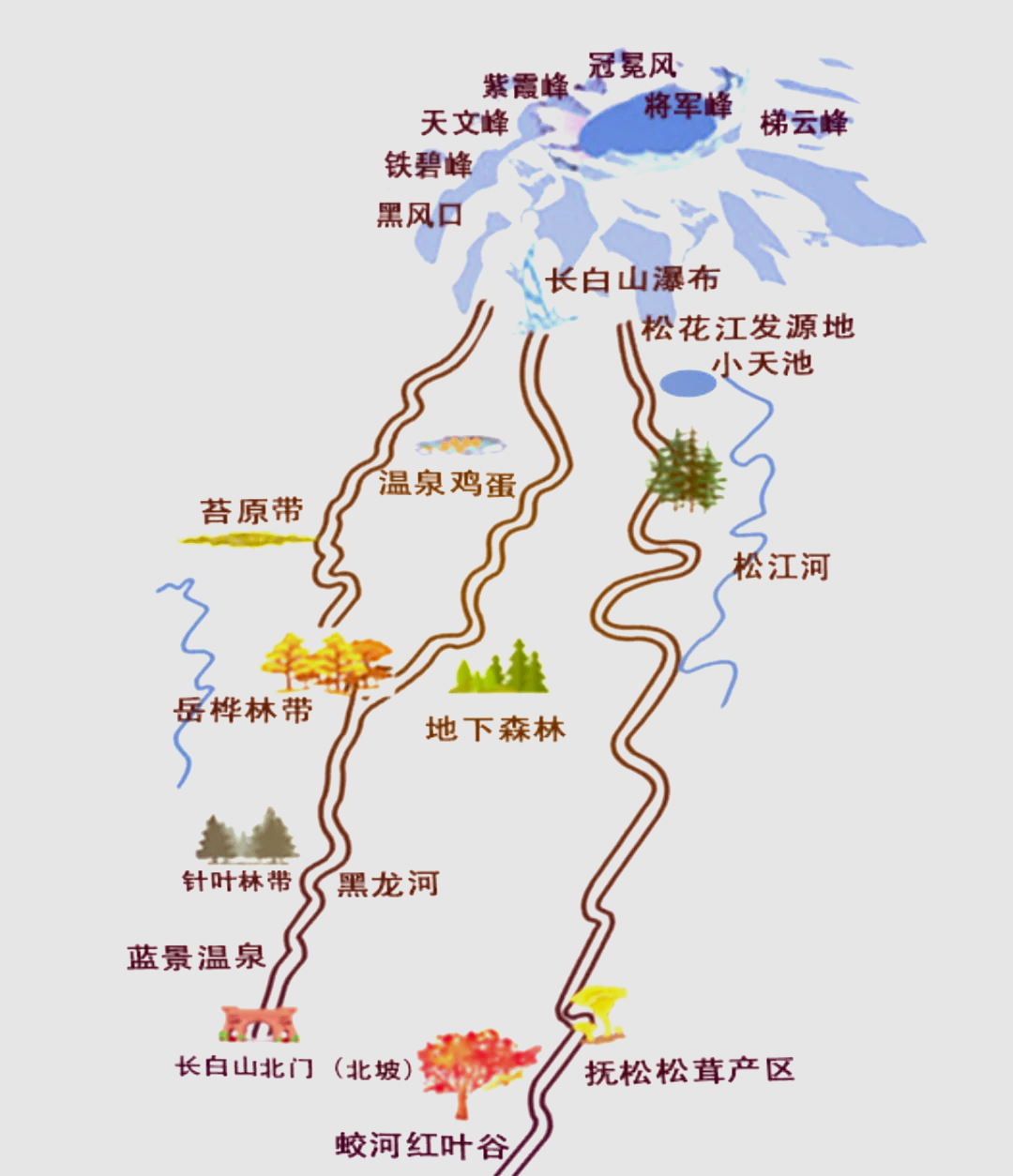 长白山脉地图图片