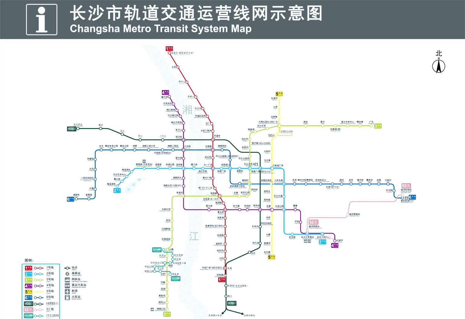 01长沙地铁大图高清版9015 03长沙市轨道交通运营线网高清