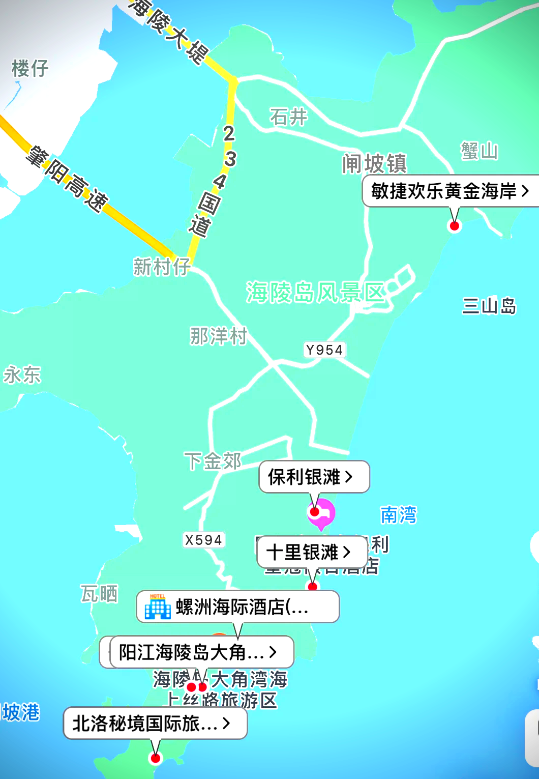 海陵岛地图位置图片