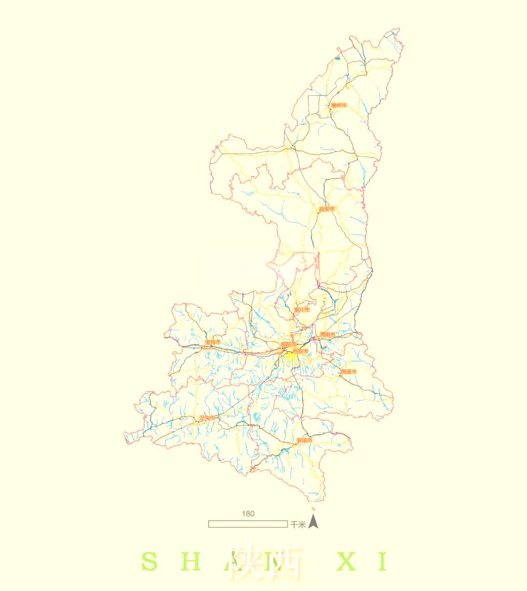 西安3D地势图图片