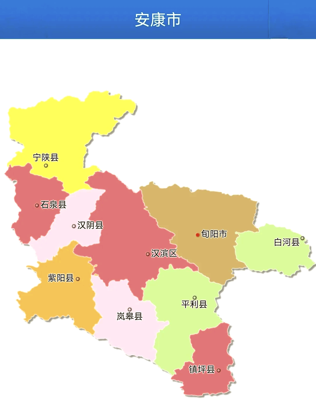 陕西安康市地图位置图片