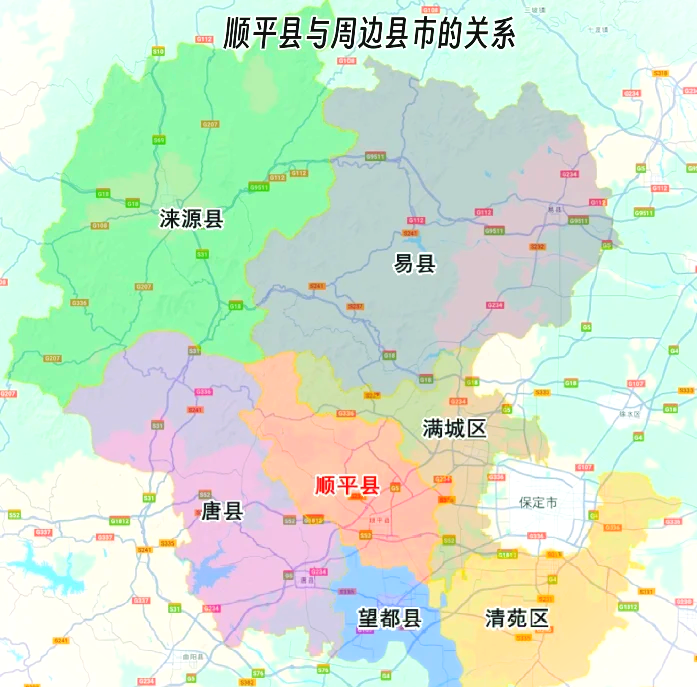 保定市顺平县地图图片