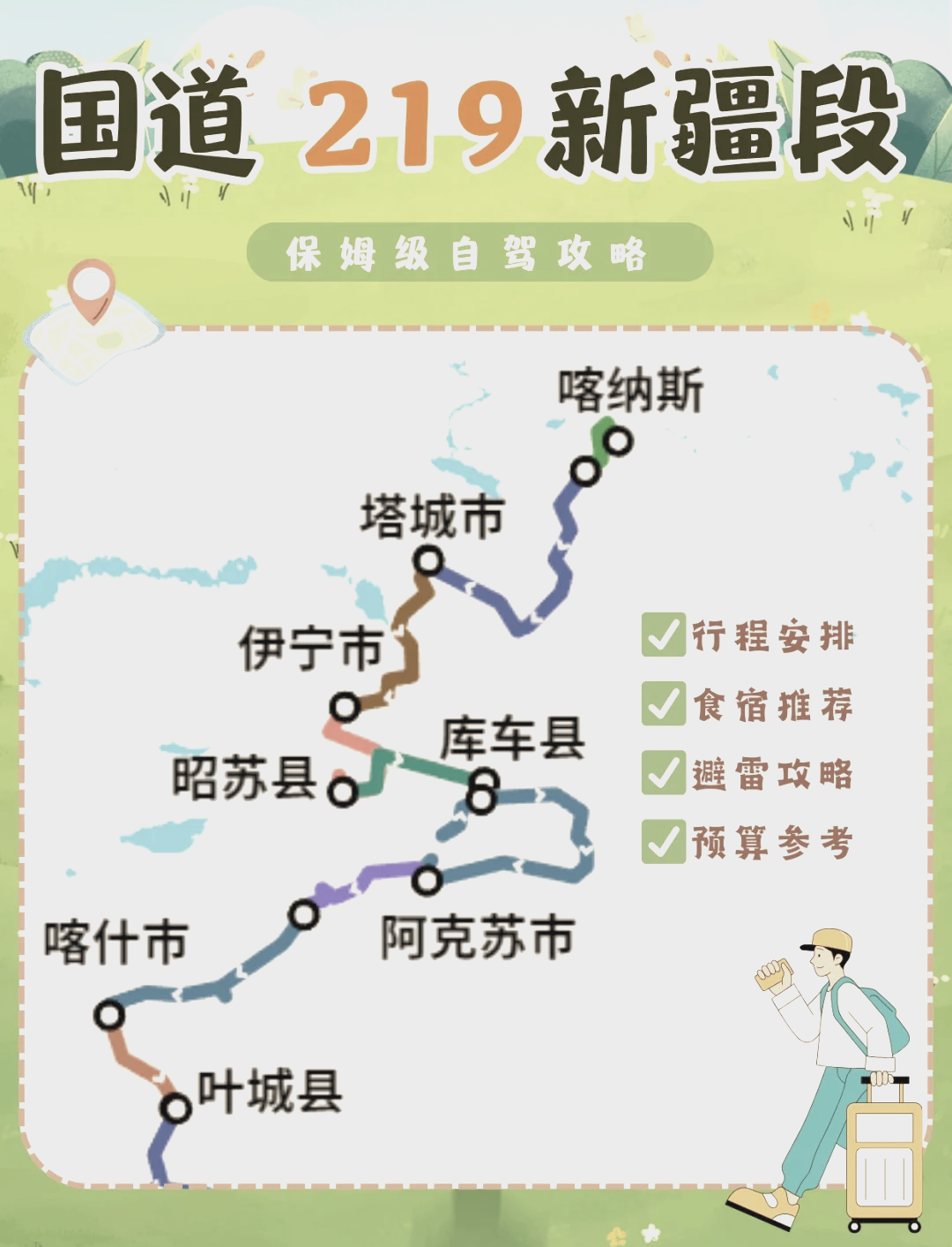 新疆216国道全程线路图图片