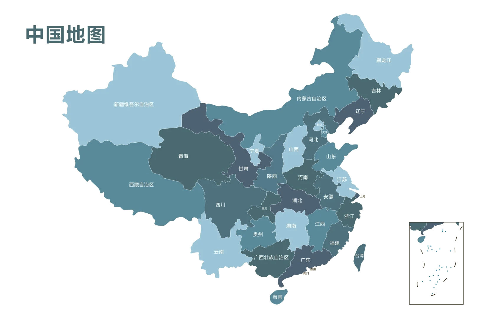 中国省份板块图片