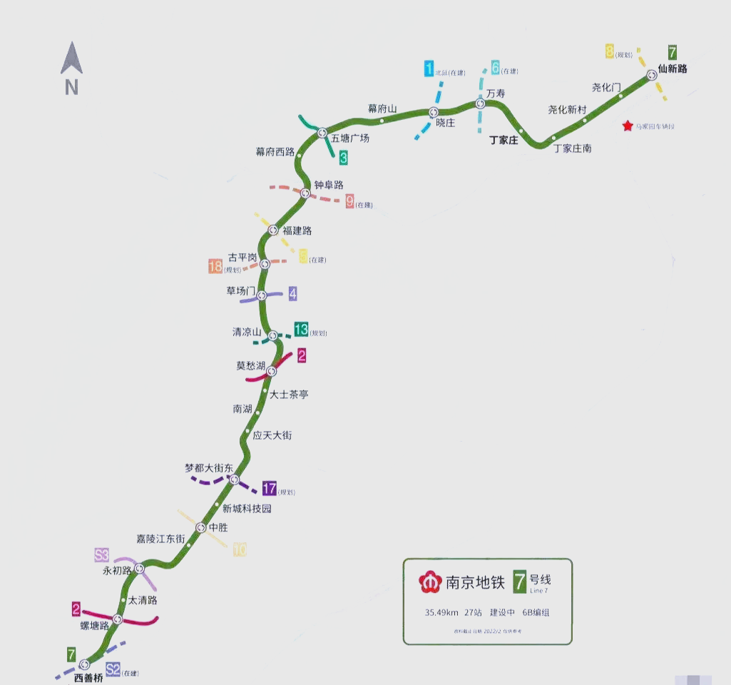 南京7号线地铁线路图图片