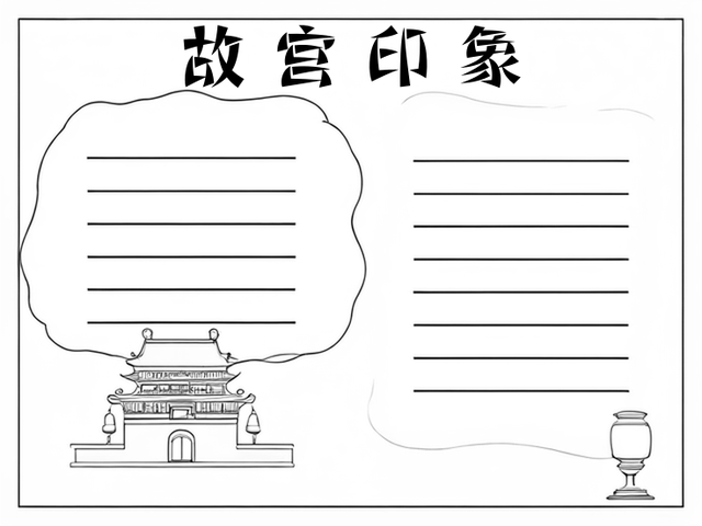 故宫主题手抄报图片~故宫印象 故宫