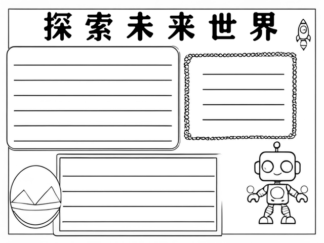 未来世界手抄报四年级图片